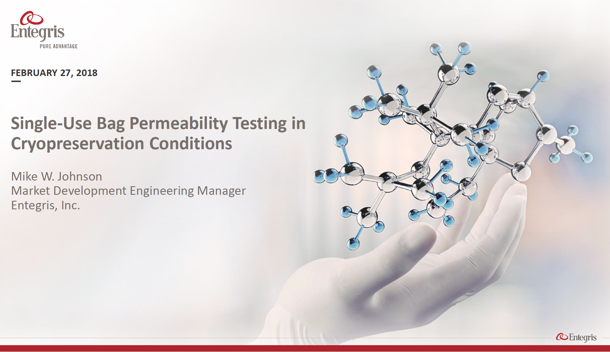 SingleUse Bag Permeability Testing in Cryopreservation Conditions